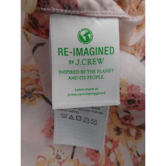 J. Crew Classic Fit Ruffle Neck Shirt Punk Cherry Blossoms - Picture 6 of 7